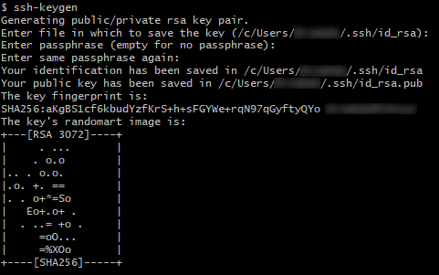 SSH Keygen Output